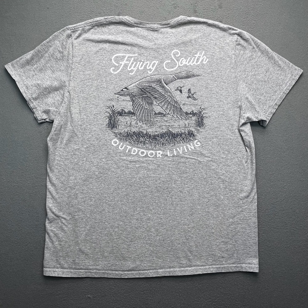 Croft & Barrow Mens Gray T Shirt Flying South Outdoor Living Graphic XL
